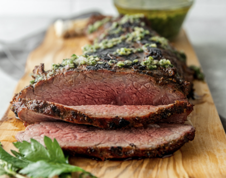 Tri-tip with Romesco sauce