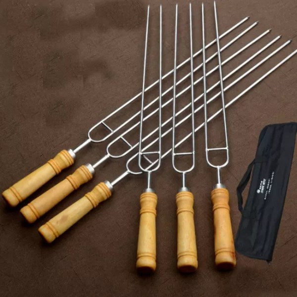 PureQ "Ninja" Wood Handle Hibachi Skewers