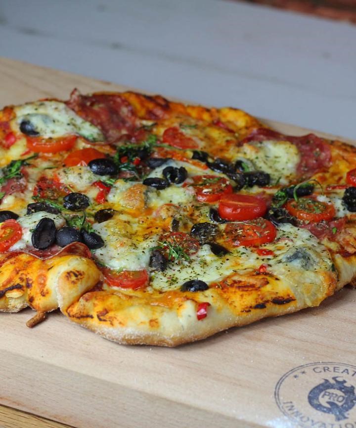 ProQ Pizza Stone + S/ Steel Carry Rack