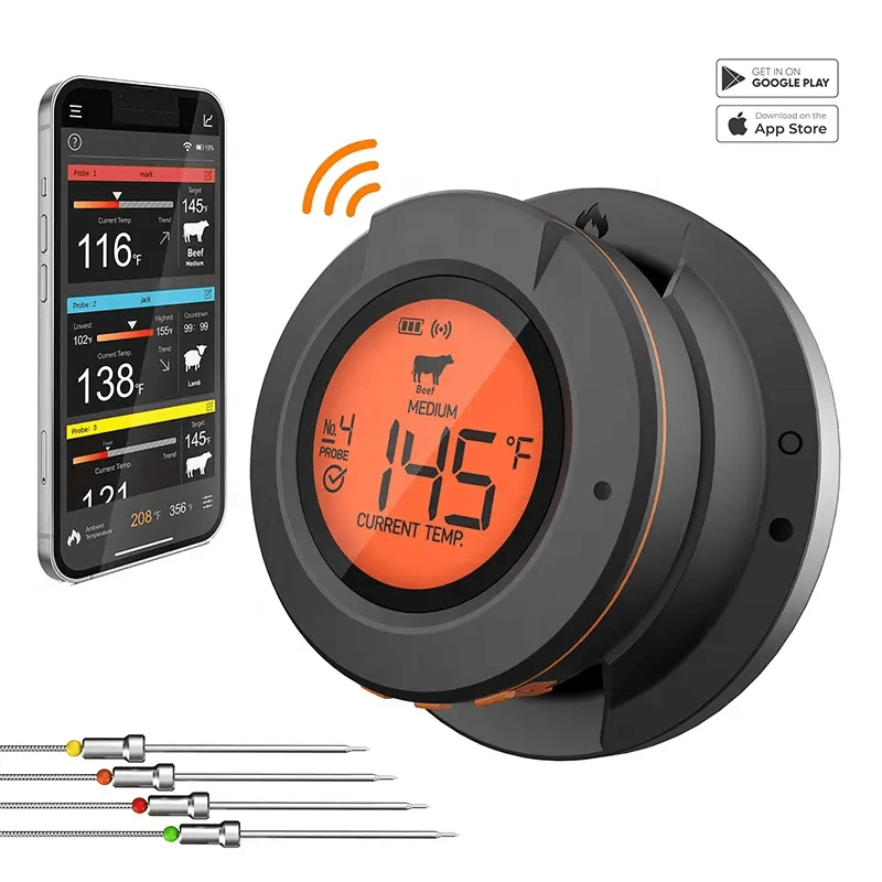 PureQ "Man O' War 2" Wireless Through Lid BBQ Thermometer