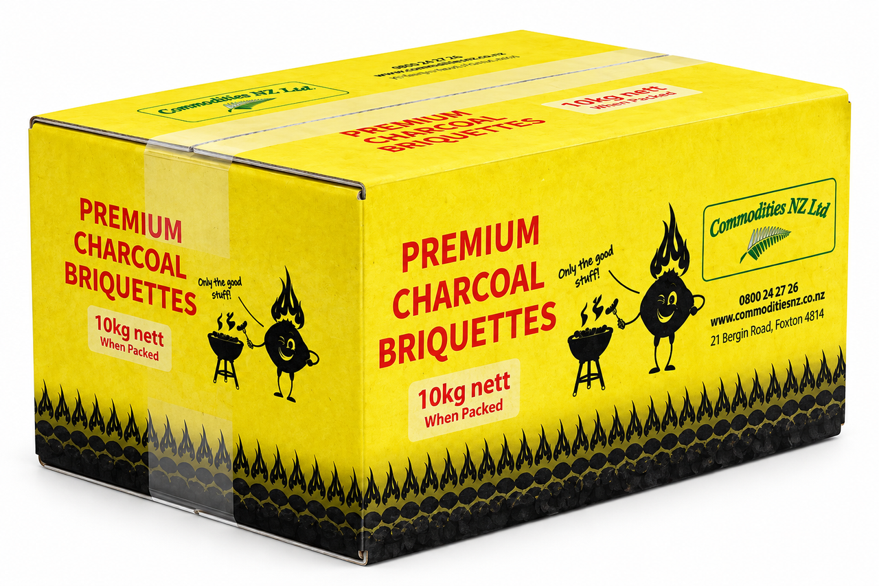 Commodities NZ - Premium Charcoal Briquettes (10kg)