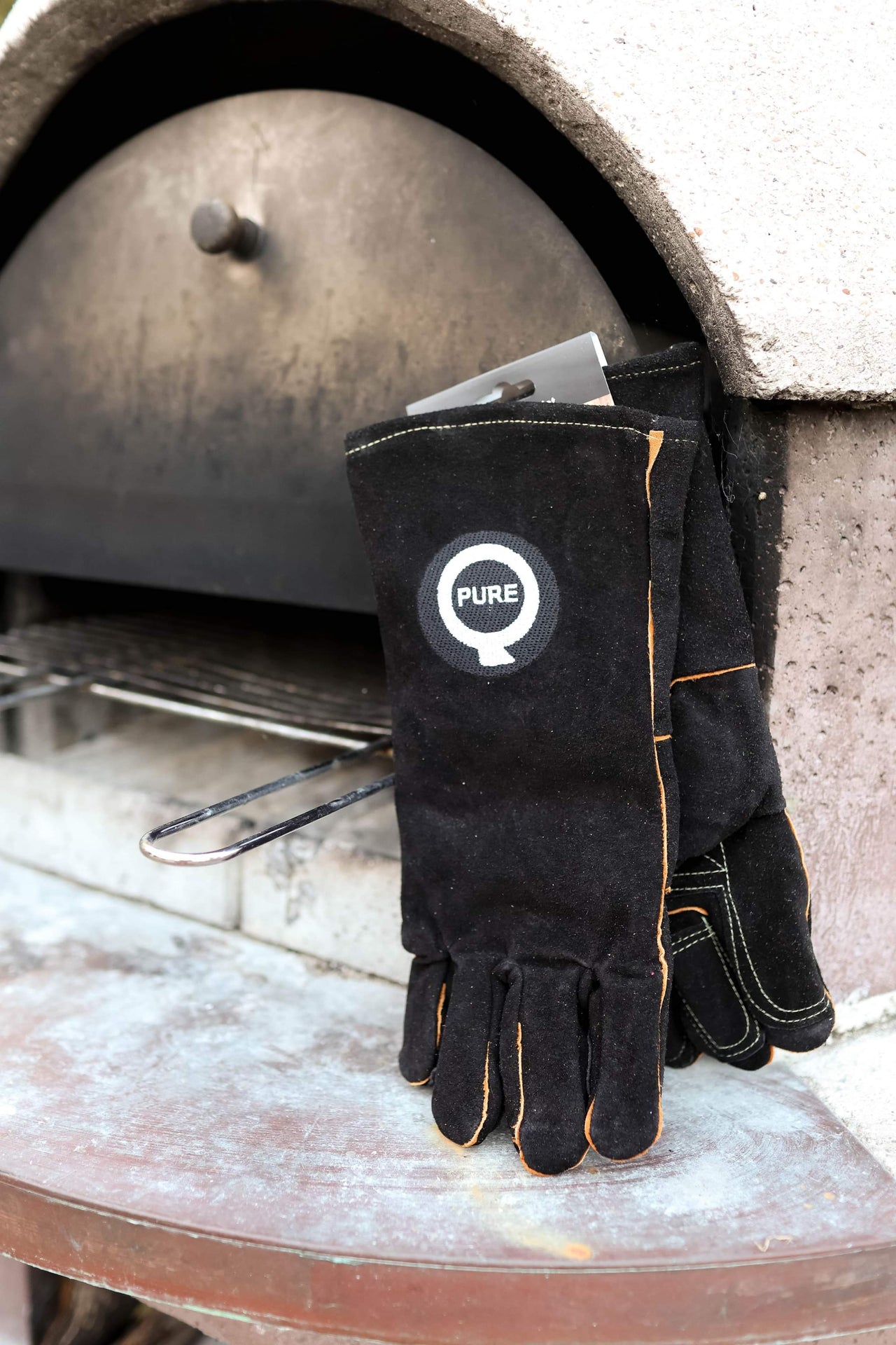 PureQ "Rawhide" High Temp Leather BBQ Gloves