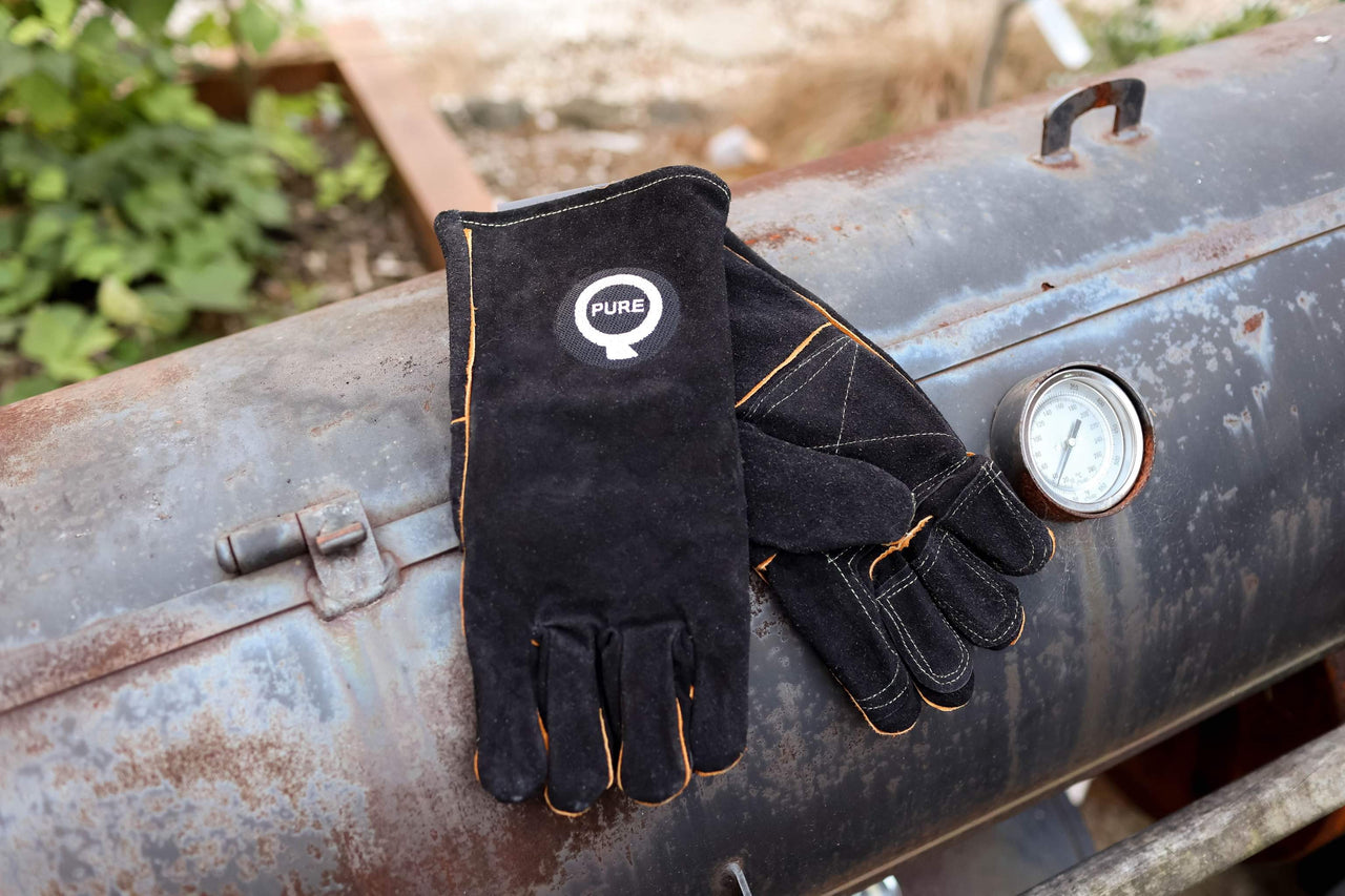 PureQ "Rawhide" High Temp Leather BBQ Gloves