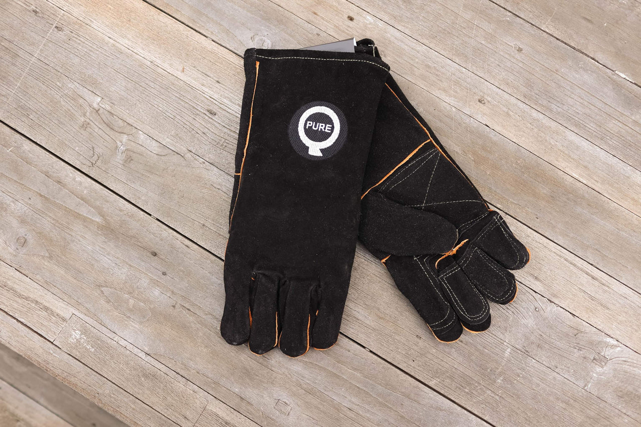 PureQ "Rawhide" High Temp Leather BBQ Gloves