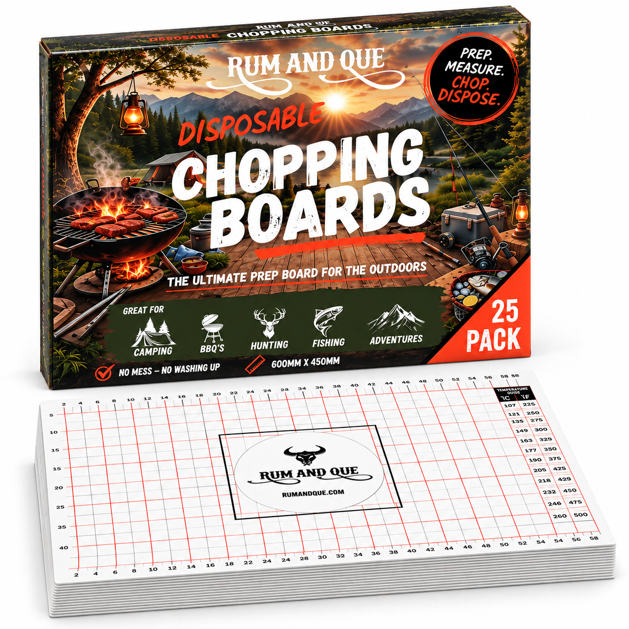 Rum And Que - Disposable Chopping Boards