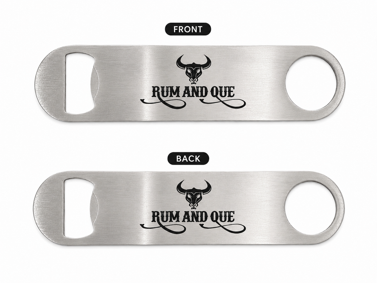 Rum & Que Bottle Opener - Perfect for keeping out by the bbq.