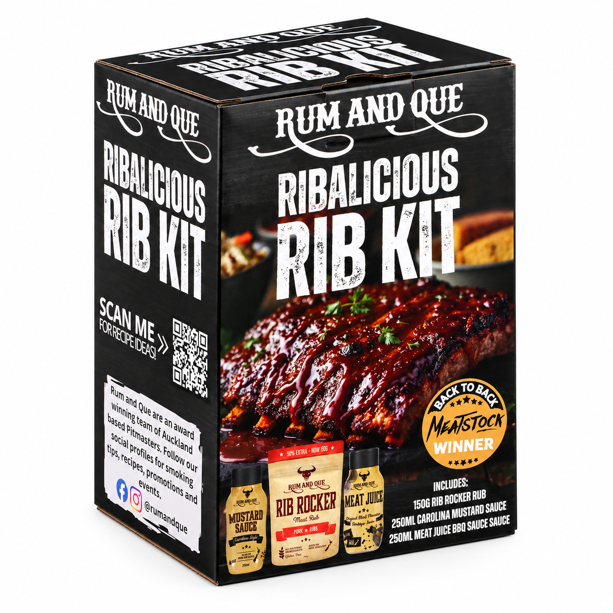 Rum And Que Ribalicious Rub & Sauce Rib Kit