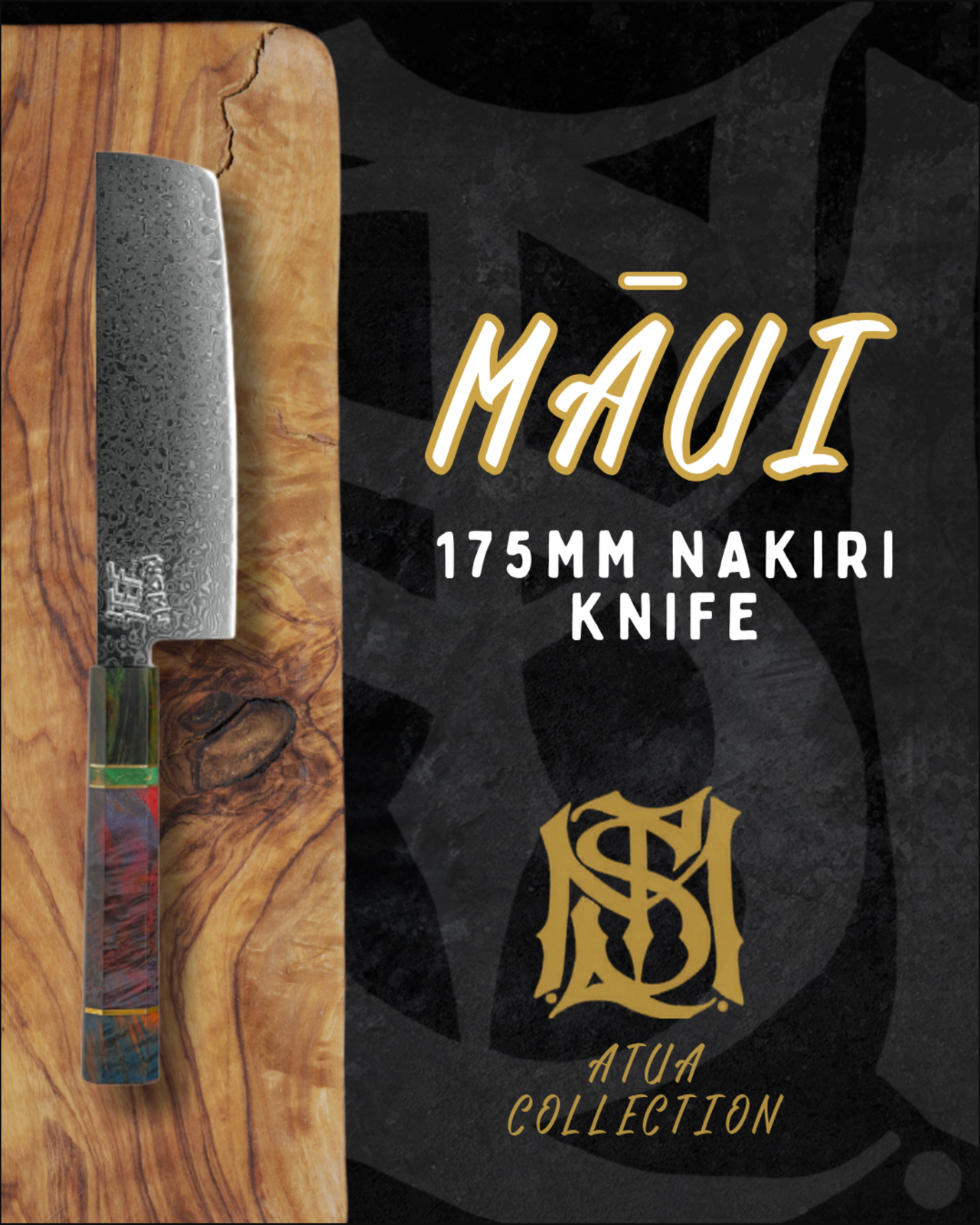 Stef The Maori - Atua Collection - 7 Piece Damascus Steel Knife Set