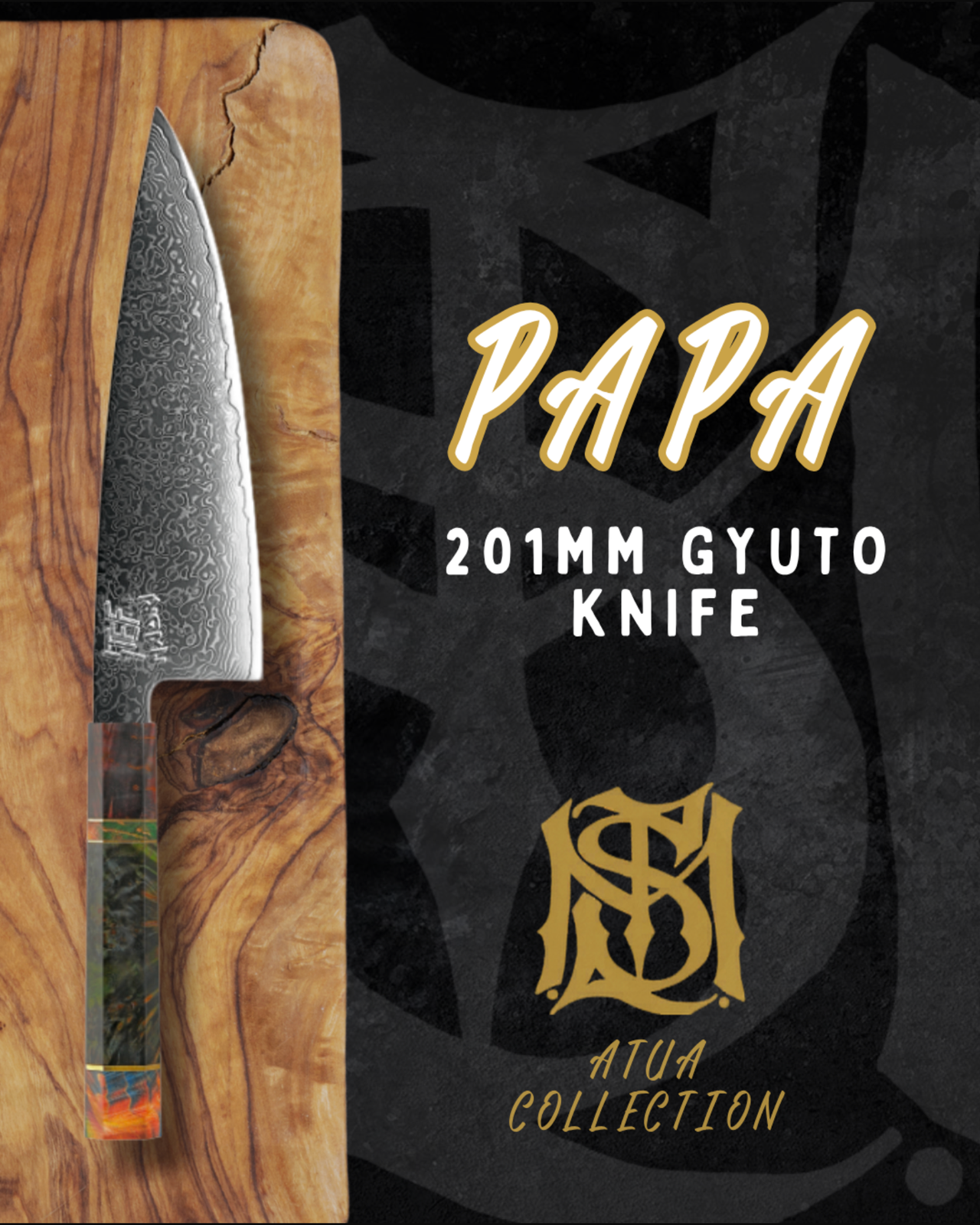 Stef The Maori - Atua Collection - 7 Piece Damascus Steel Knife Set